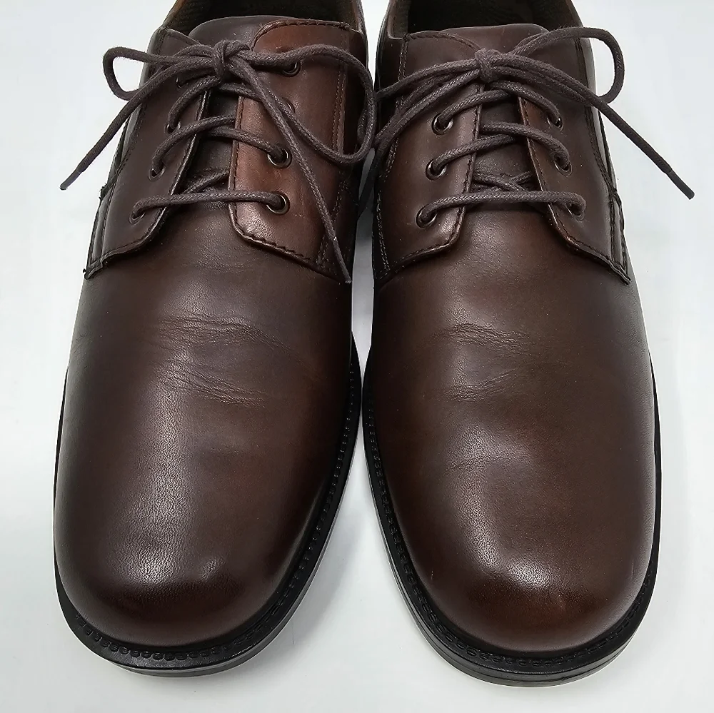 Nunn Bush Denali Waterproof Leather Comfort Shoes Gel Brown Oxfords Size 9.5‎